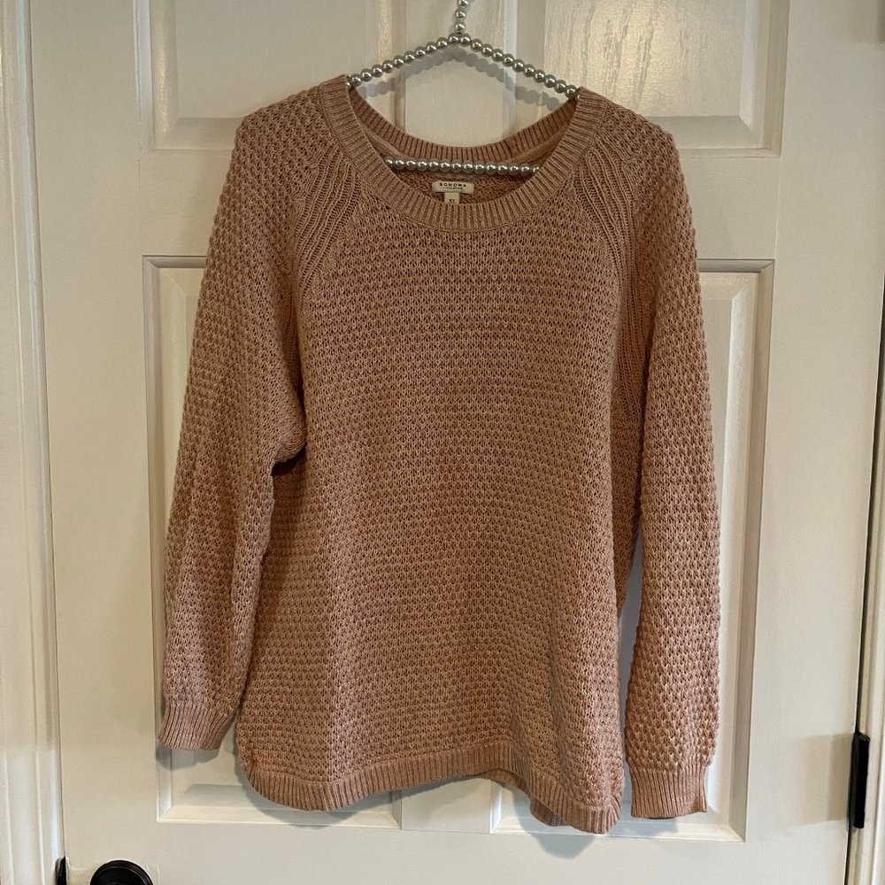 Sonoma Ladies Crew Neck Long Sleeve Knit Sweater Size XL